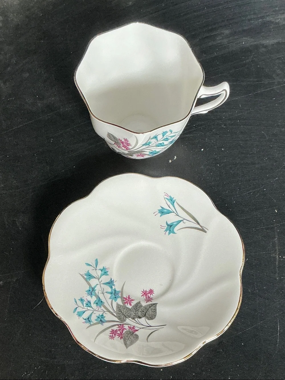 Vintage Floral Porcelain Teacup and Saucer Sets